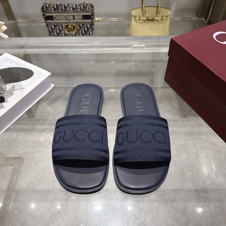 Gucci women's shoes Synchronized and unique jacquard large logo men’s slippers. — Premium Replica — photo 2