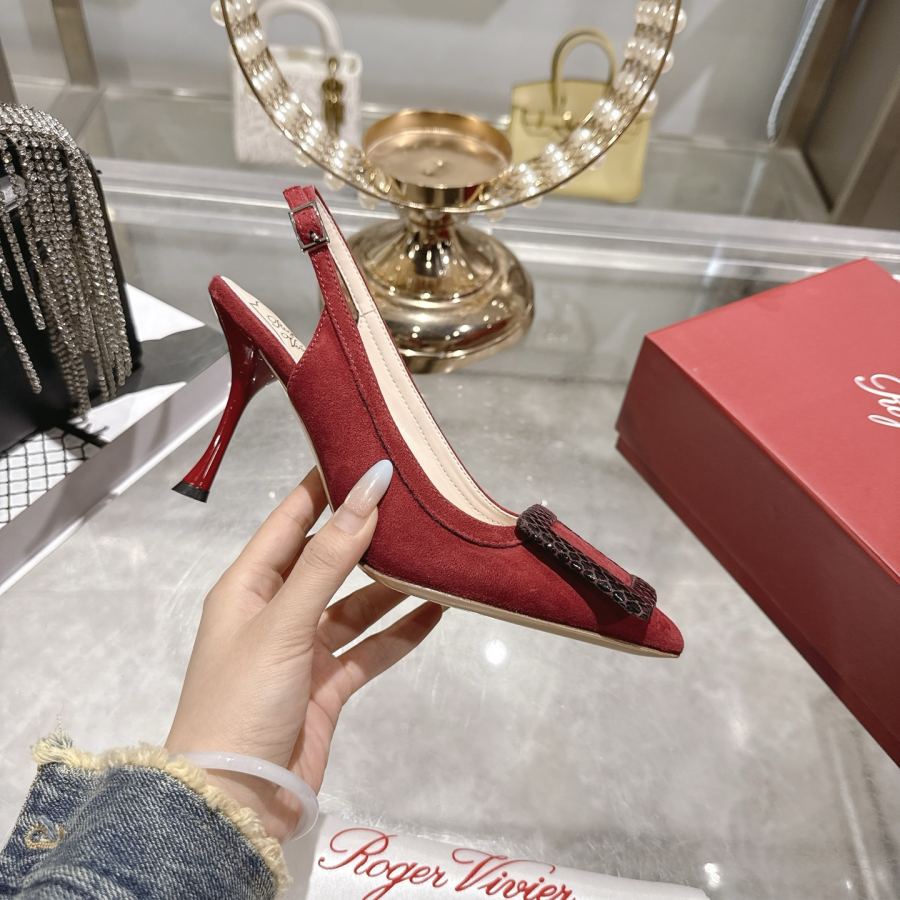 Factory New RV women's shoes mini buckle back high-heeled sandals — AAA Quality Replica — photo 5