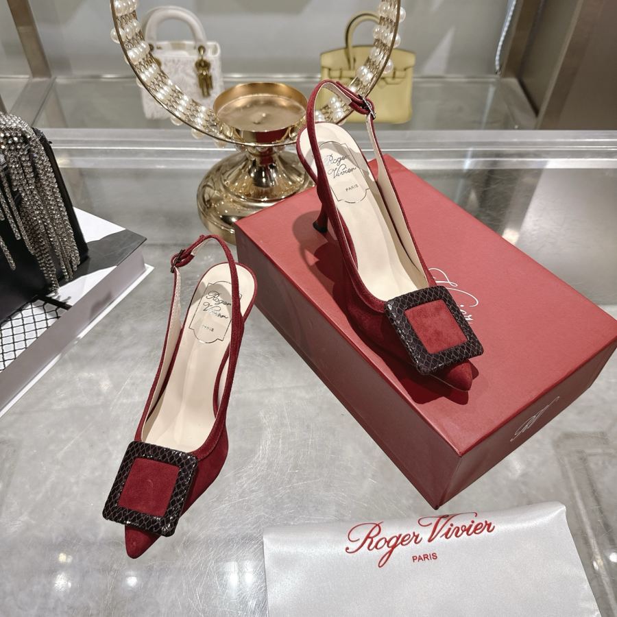 Factory New RV women's shoes mini buckle back high-heeled sandals — AAA Quality Replica — photo 6