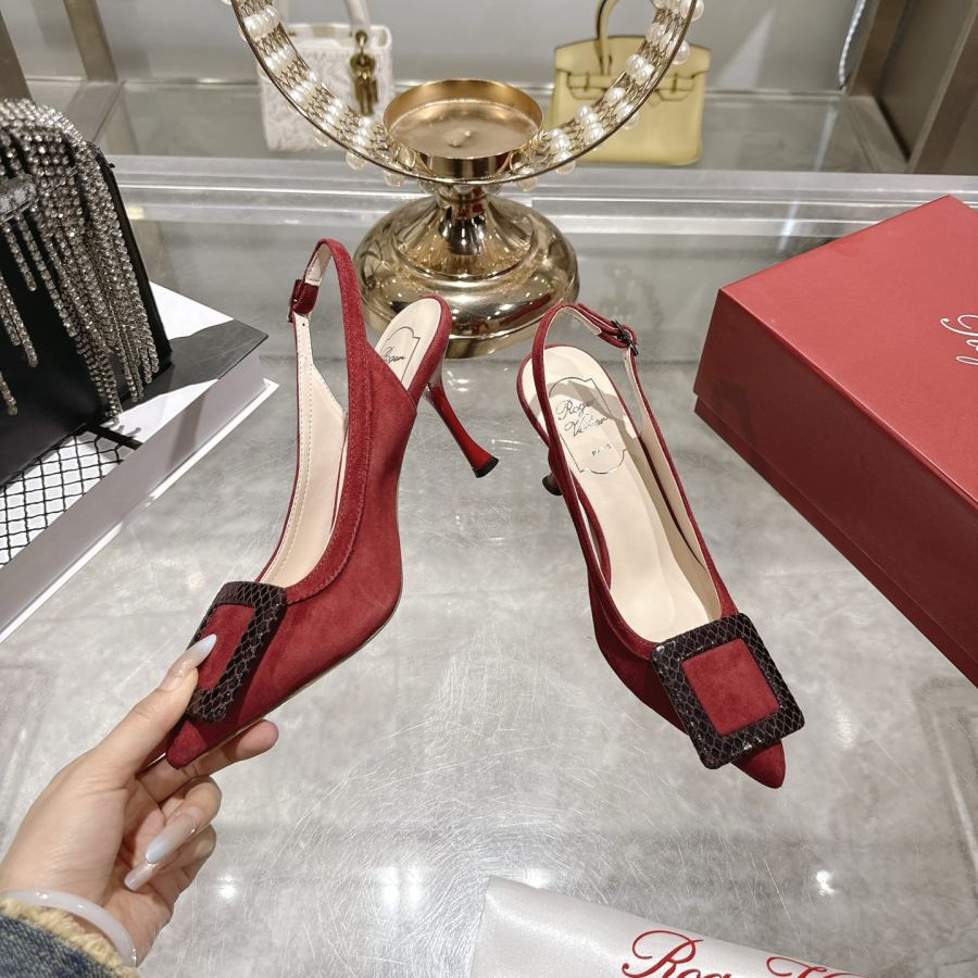 Factory New RV women's shoes mini buckle back high-heeled sandals — AAA Quality Replica — photo 4