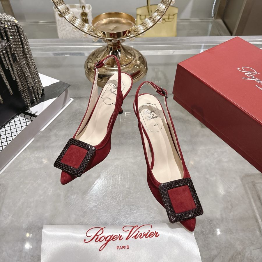Factory New RV women's shoes mini buckle back high-heeled sandals — AAA Quality Replica — photo 2