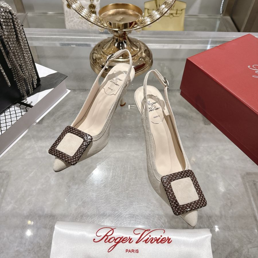 Factory New RV women's shoes mini buckle back high-heeled sandals — 1:1 Replica — photo 2