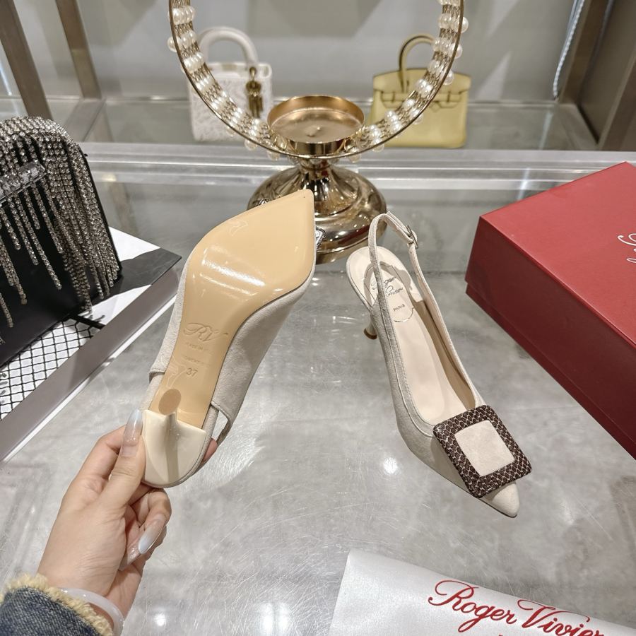 Factory New RV women's shoes mini buckle back high-heeled sandals — 1:1 Replica — photo 9