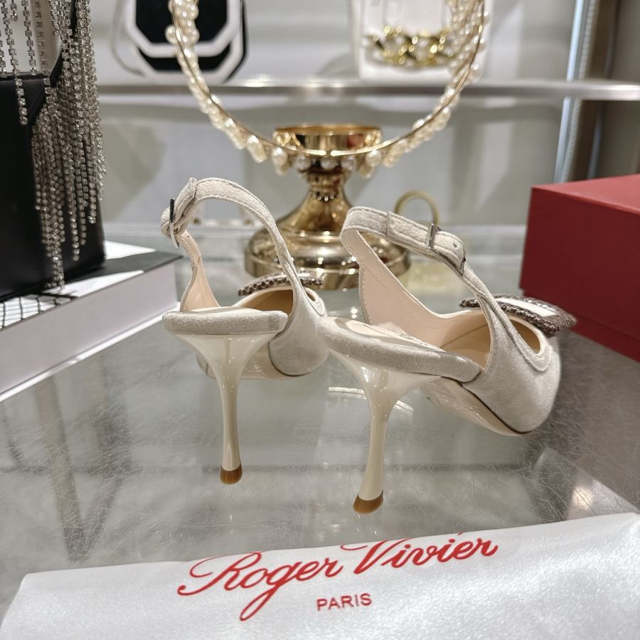 Factory New RV women's shoes mini buckle back high-heeled sandals — 1:1 Replica — photo 8