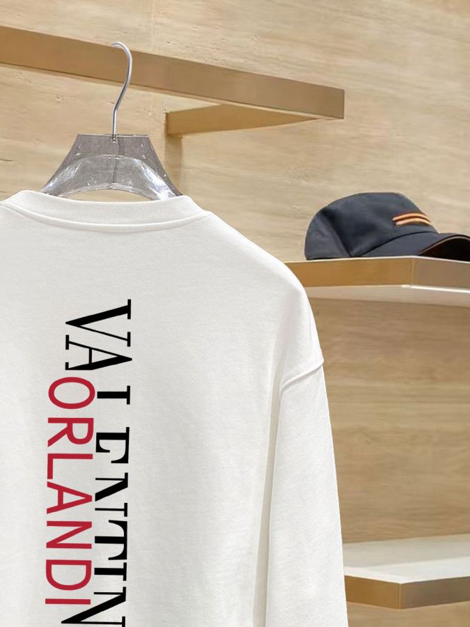 Valentino men New letter printing double-layer heavy-duty letter pattern T-shirts or sweatshirts, — 1:1 Replica For Sale — photo 8