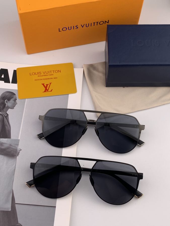 LV glasses LV men's colorful aviator polarized sunglasses Material: HD nylon thickened card slot — 1:1 Replica For Sale — photo 9