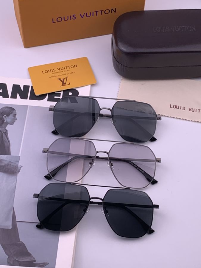 LV glasses LV men's colorful aviator polarized sunglasses Material: HD nylon thickened card slot — 1:1 Replica — photo 10