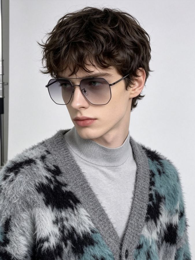 LV glasses LV men's colorful aviator polarized sunglasses Material: HD nylon thickened card slot — 1:1 Replica