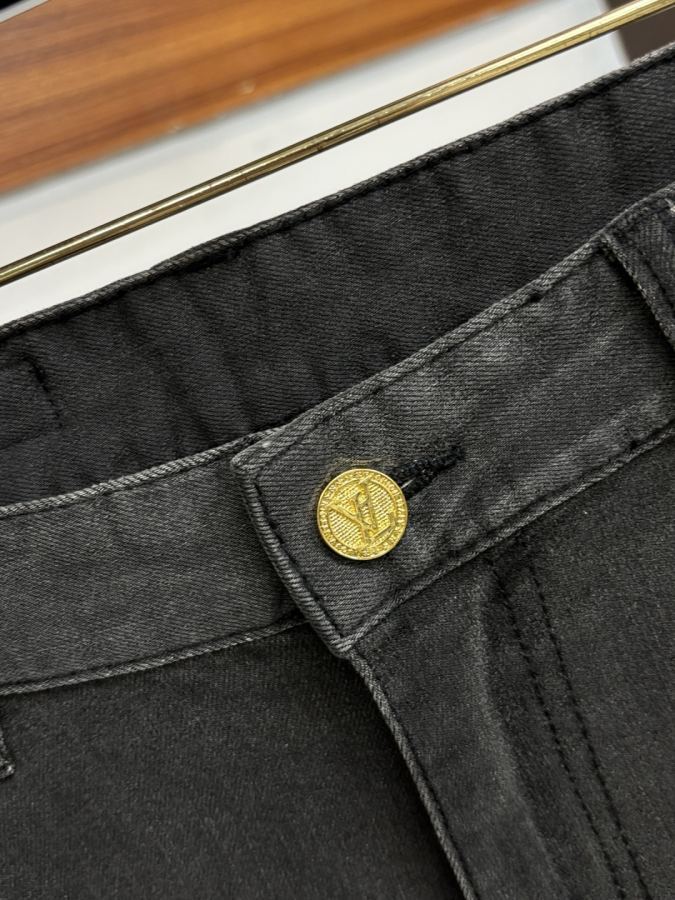 LV men European Station Men’s Business Casual Jeans K12 Slim Fit — AAA Quality Replica — photo 6