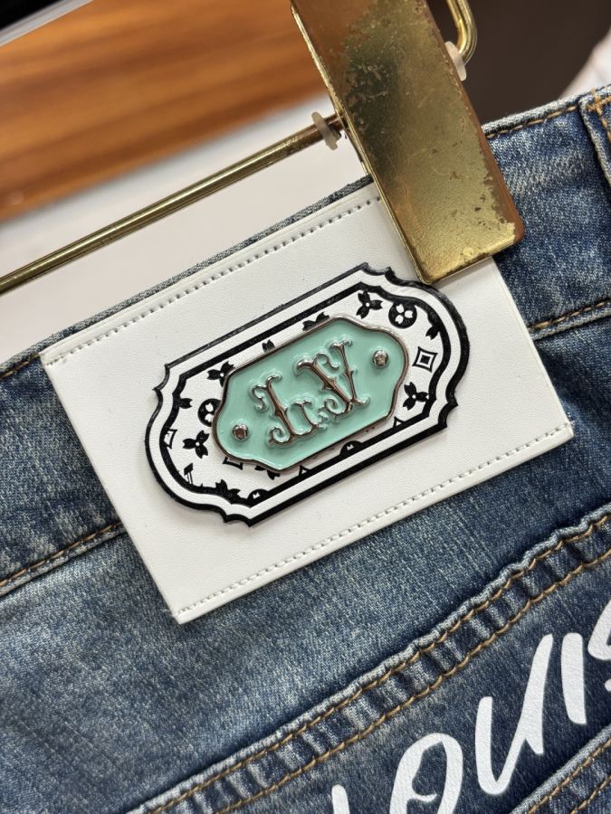 LV men European Station Men’s Business Casual Jeans K12 Slim Fit — 1:1 Replica For Sale — photo 7
