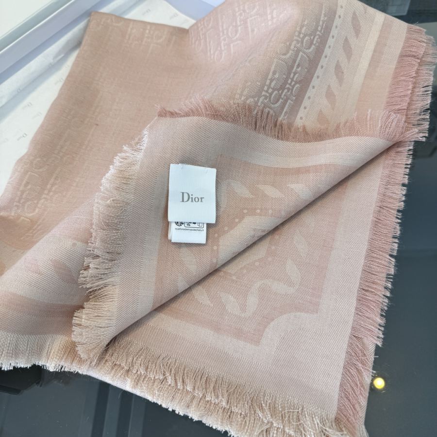 dior glasses Dior classic square scarf, rouge pink, soft and light texture, elegant jacquard, versatile — Premium Replica — photo 8