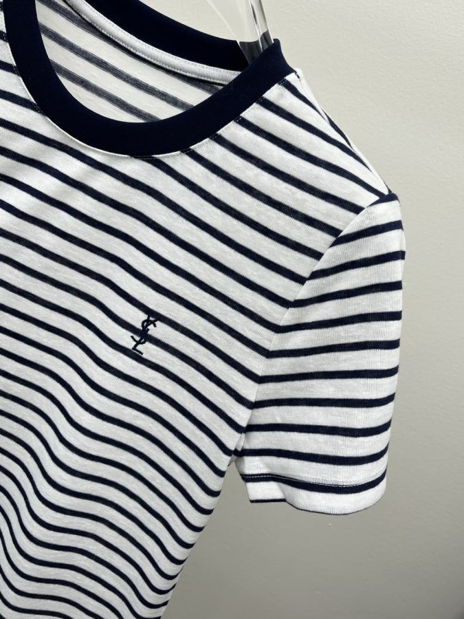 YSL Women spring and summer new ysl striped T — Premium Replica — photo 7