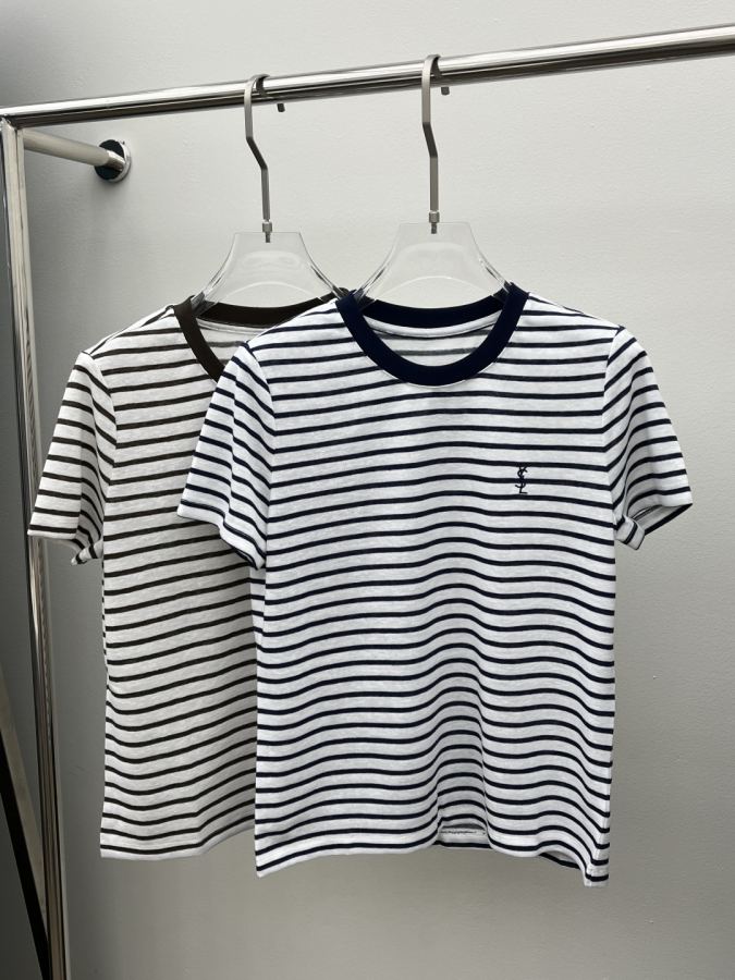 YSL Women spring and summer new ysl striped T — Premium Replica — photo 2