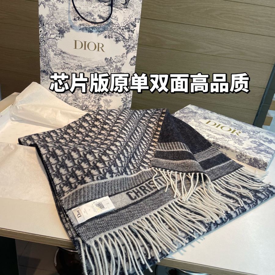 Dior scarf Dior Oblique “CHRISTIAN DIOR” Oblique “CHRISTIAN — Premium Replica — photo 3