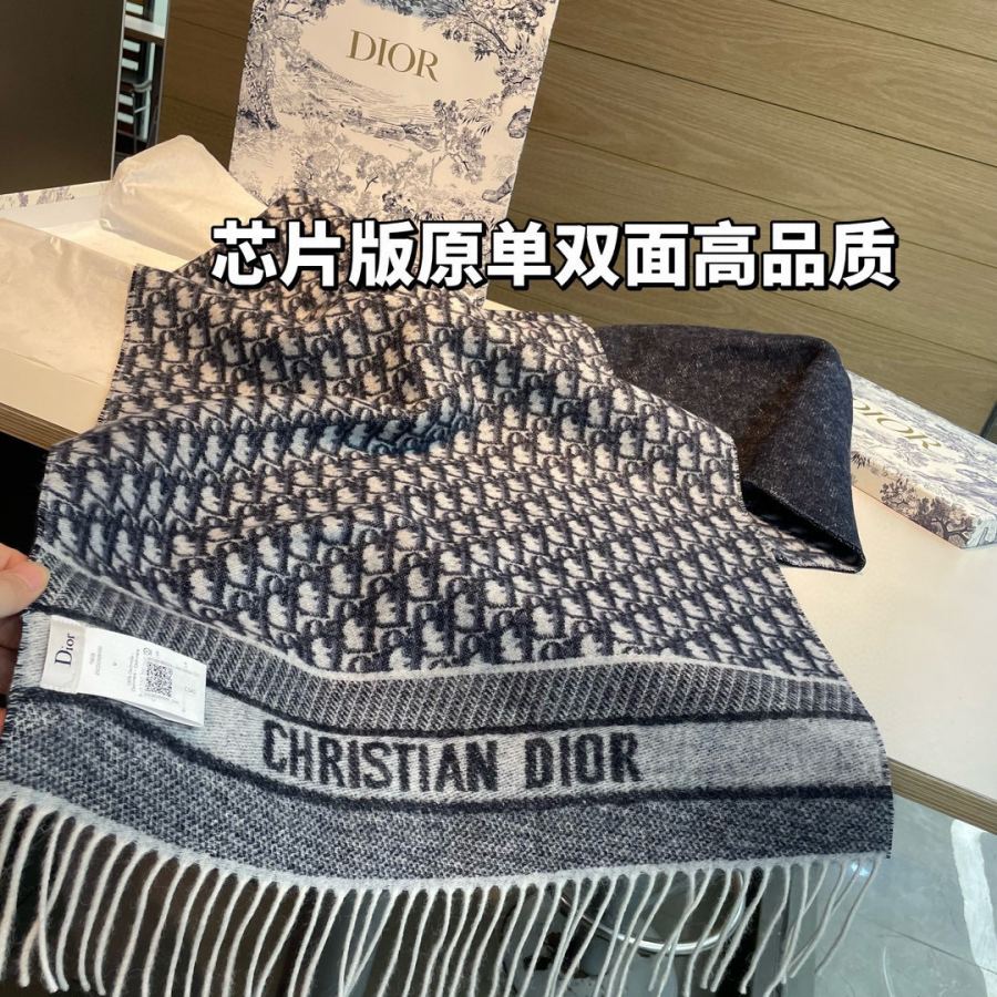 Dior scarf Dior Oblique “CHRISTIAN DIOR” Oblique “CHRISTIAN — Premium Replica — photo 6