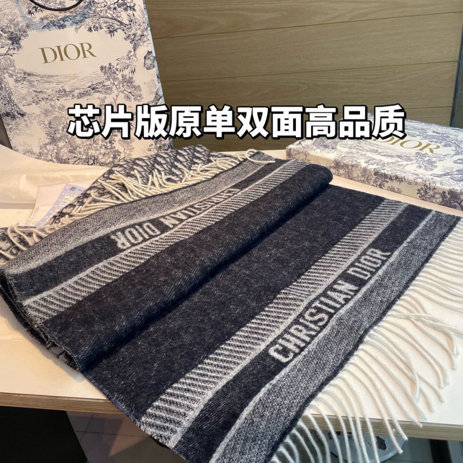 Dior scarf Dior Oblique “CHRISTIAN DIOR” Oblique “CHRISTIAN — Premium Replica — photo 7