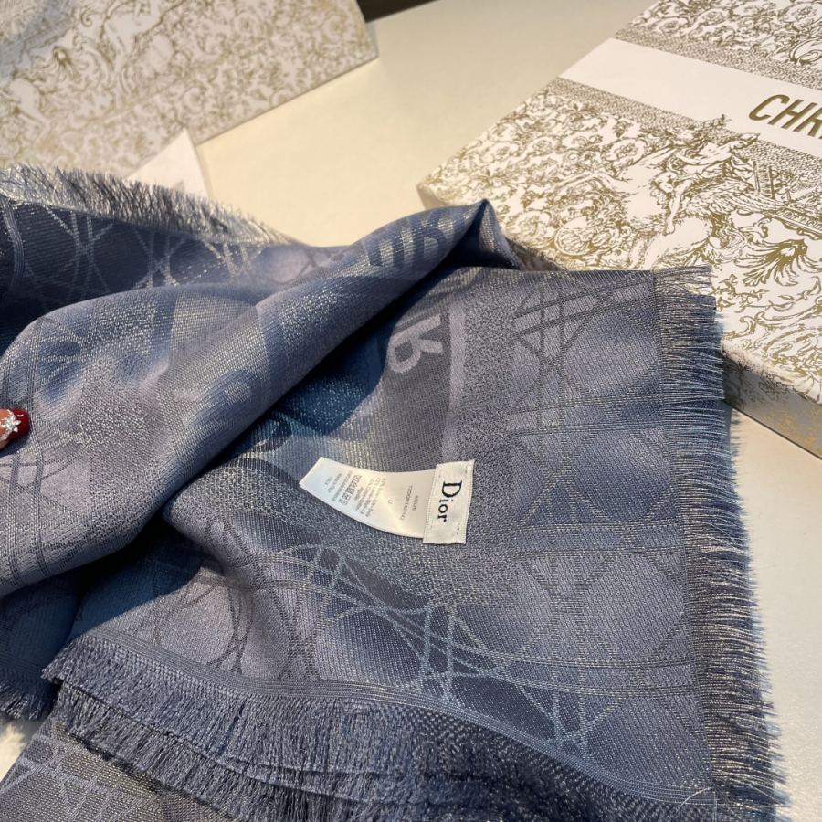 Dior scarf classic rhombus square scarf, rouge pink, soft and light texture, warm and fashionable, — AAA Quality Replica — photo 9