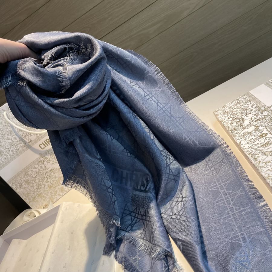 Dior scarf classic rhombus square scarf, rouge pink, soft and light texture, warm and fashionable, — AAA Quality Replica — photo 6