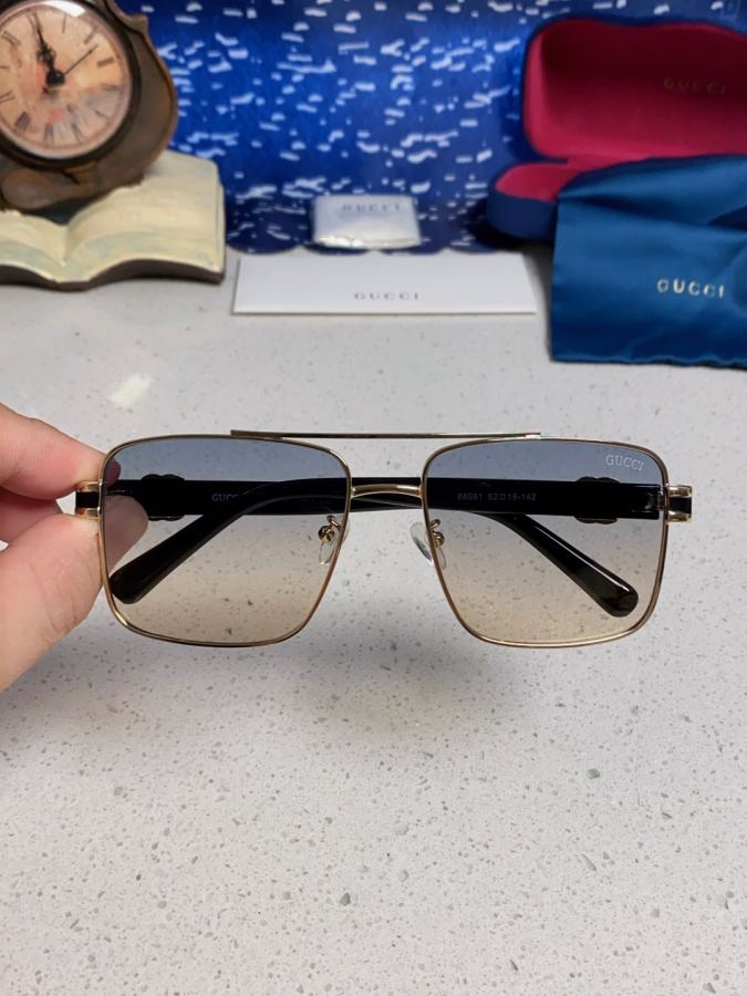 gucci glasses Gucci 2025 Summer Metal Square Sunglasses Unisex Fashion Sunglasses Anti-UV — Premium Replica — photo 4