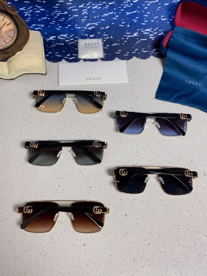 gucci glasses Gucci 2025 Summer Metal Square Sunglasses Unisex Fashion Sunglasses Anti-UV — AAA Quality Replica — photo 11
