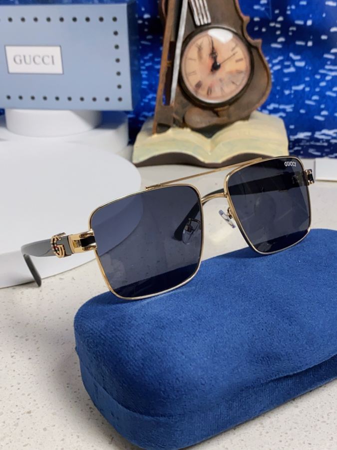 gucci glasses Gucci 2025 Summer Metal Square Sunglasses Unisex Fashion Sunglasses Anti-UV — AAA Quality Replica — photo 10
