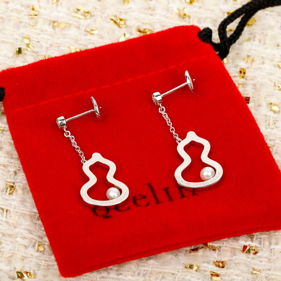 Qeelin Jewelry Pearl gourd earrings, 18 K real gold and real diamond version can be customized, please — 1:1 Replica For Sale — photo 4