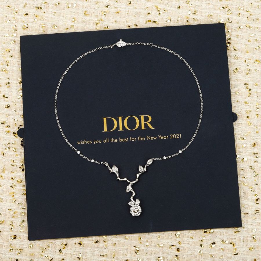 Dior Jewelry Rose necklace, 18 K real gold and real diamond version can be customized, only the right — 1:1 Replica — photo 4