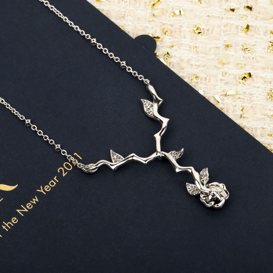 Dior Jewelry Rose necklace, 18 K real gold and real diamond version can be customized, only the right — 1:1 Replica — photo 6