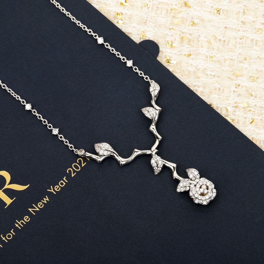 Dior Jewelry Rose necklace, 18 K real gold and real diamond version can be customized, only the right — 1:1 Replica — photo 5