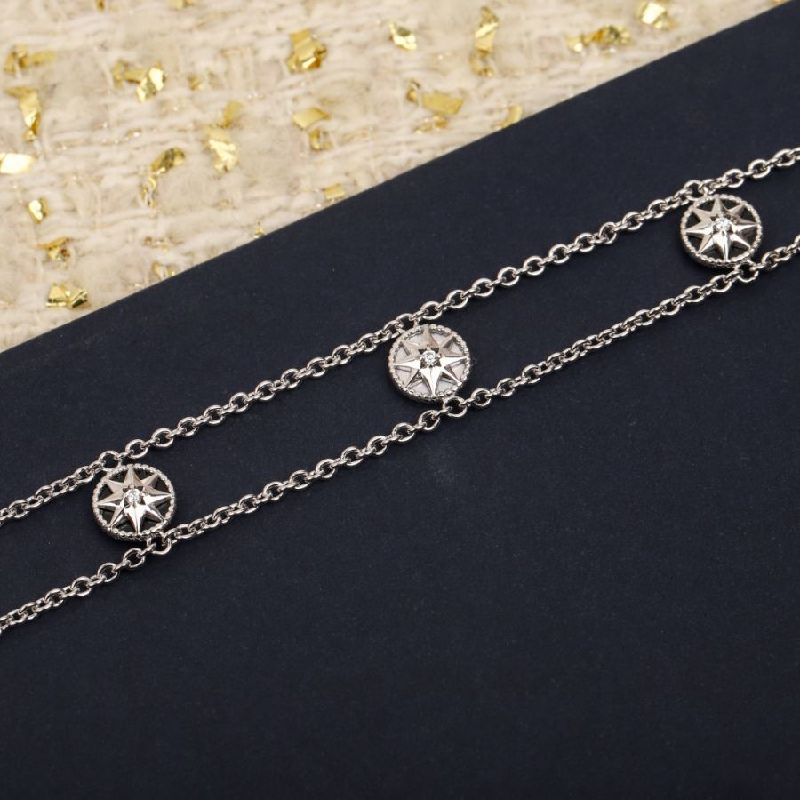 Dior Jewelry Compass double-layer necklace, standard for ladies. Real gold and real diamond editions — AAA Quality Replica — photo 8