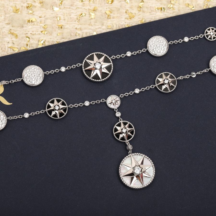 Dior Jewelry Compass double-layer necklace, standard for ladies. Real gold and real diamond editions — AAA Quality Replica — photo 6