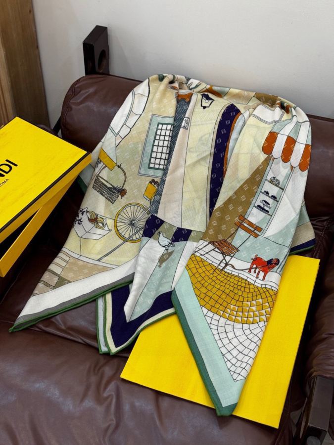 Fendi tørklæde Fendi "Vandre rundt i Rom" FF, Pequin — photo 6