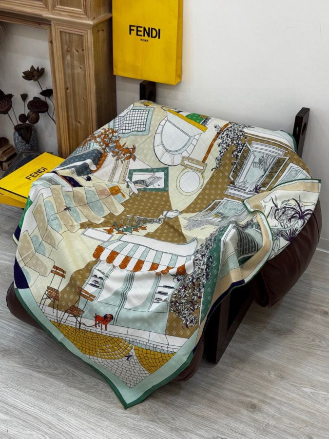 Fendi tørklæde Fendi "Vandre rundt i Rom" FF, Pequin — photo 7