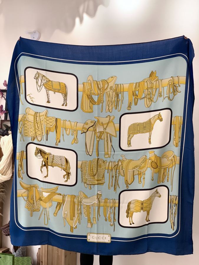 gucci scarf Gucci 140 double-sided velvet shawl — 1:1 Replica For Sale — photo 8