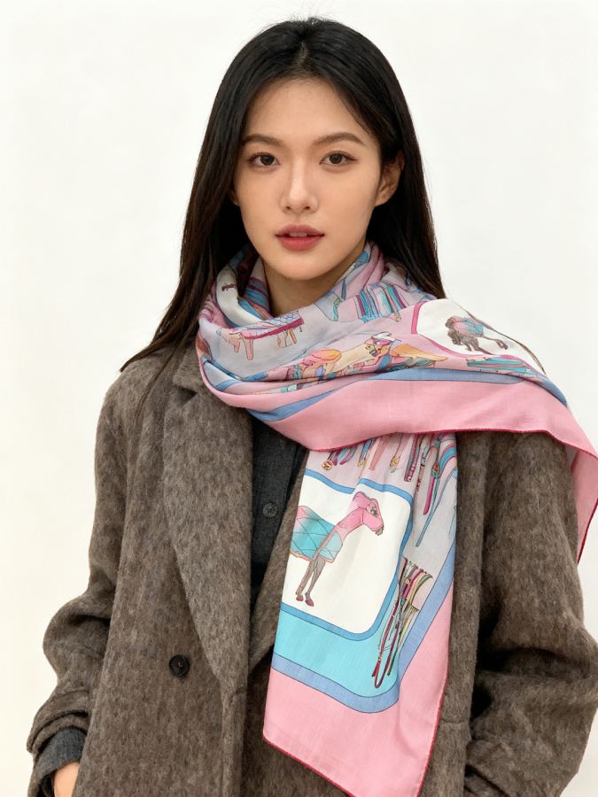 gucci tørklæde Gucci 140 dobbeltsidet fløjlssjal — photo 2