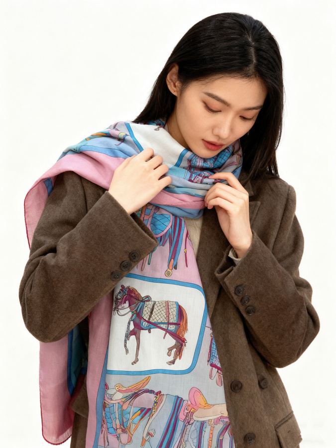 gucci tørklæde Gucci 140 dobbeltsidet fløjlssjal