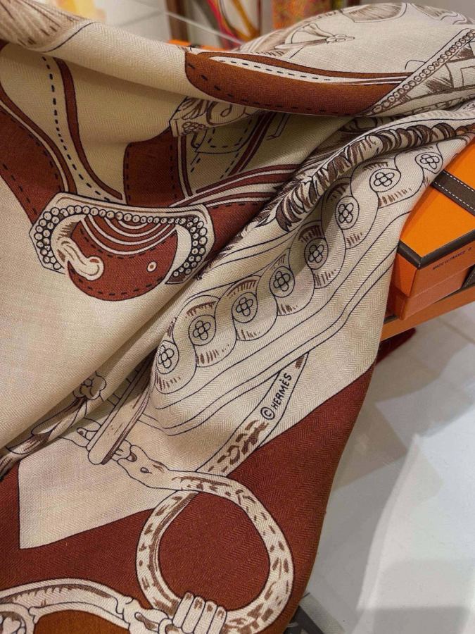 Шарф Hermes H 70% 30% 140*140см H — photo 6
