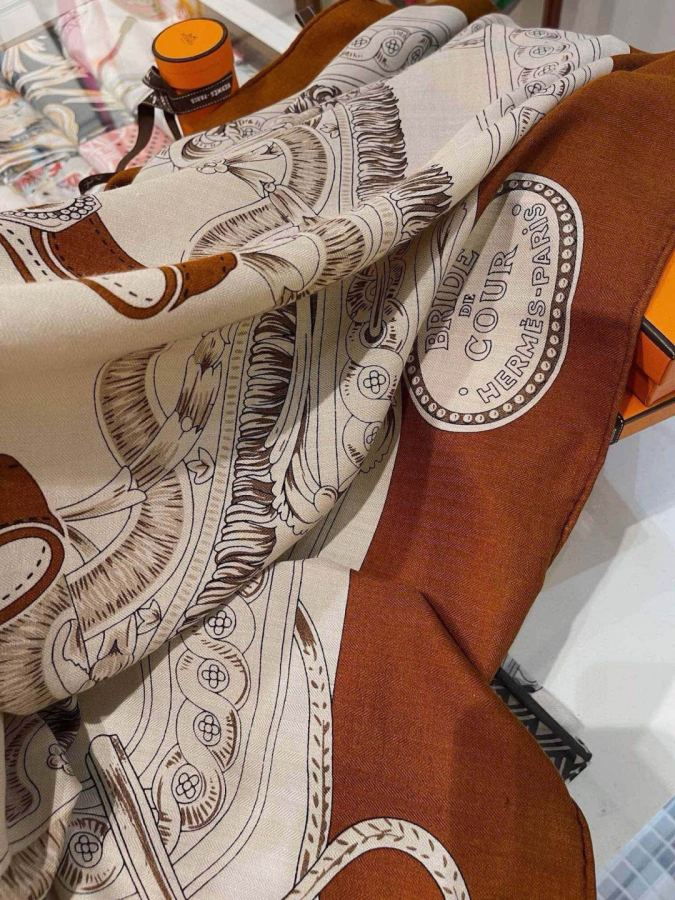 Шарф Hermes H 70% 30% 140*140см H — photo 5