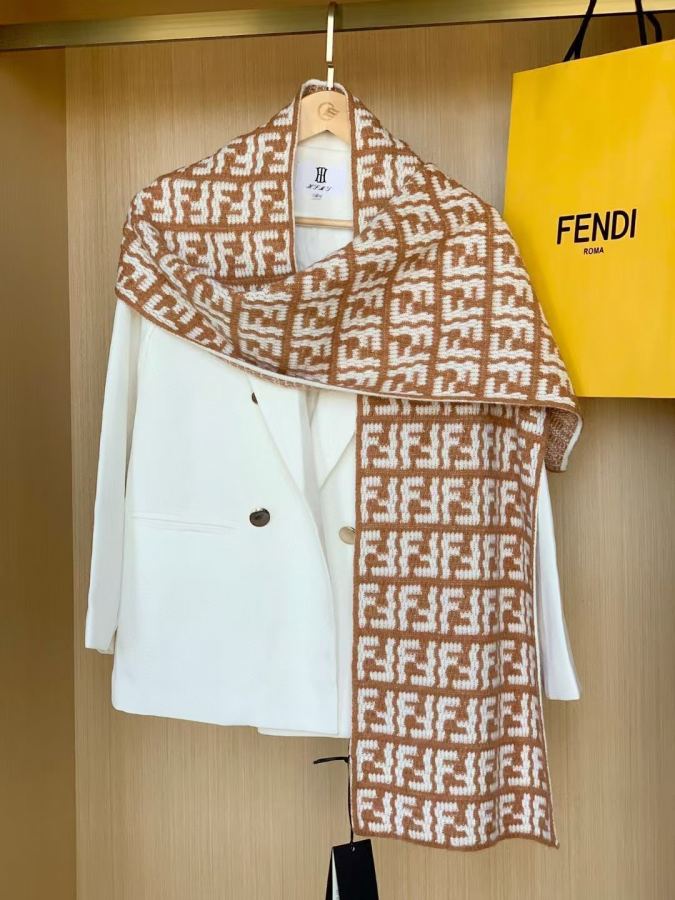 Fendi scarf ▪ Fendi top-tier Fendi FF 7200+ Factory 〰 30*180cm — 1:1 Replica — photo 6