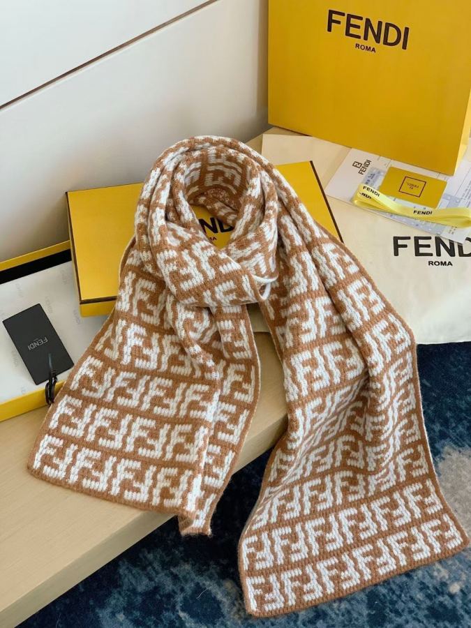 Fendi scarf ▪ Fendi top-tier Fendi FF 7200+ Factory 〰 30*180cm — 1:1 Replica — photo 5