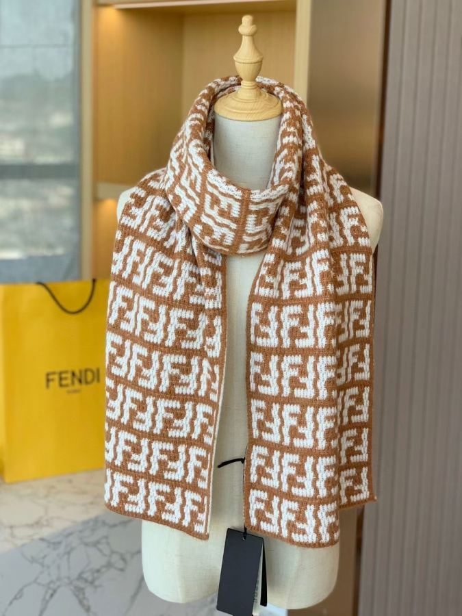 Fendi scarf ▪ Fendi top-tier Fendi FF 7200+ Factory 〰 30*180cm — 1:1 Replica — photo 8