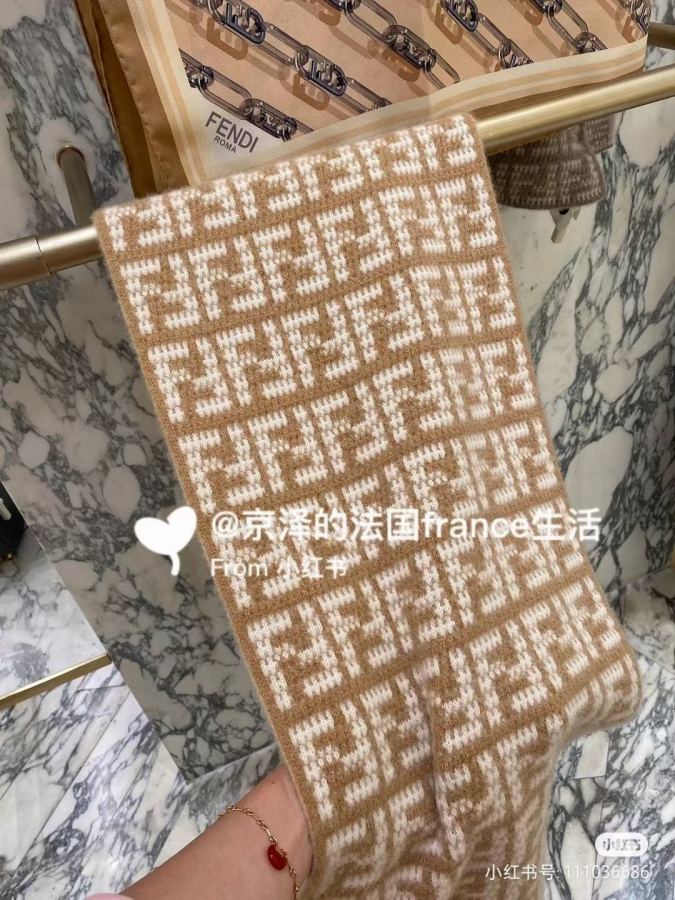 Fendi scarf ▪ Fendi top-tier Fendi FF 7200+ Factory 〰 30*180cm — 1:1 Replica