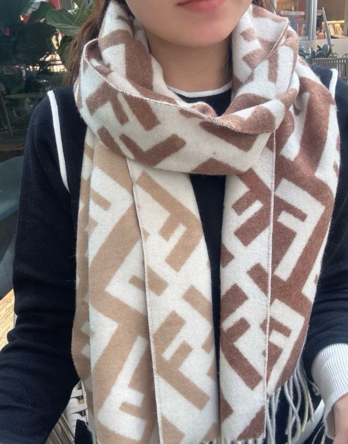 Fendi scarf Fendi New FF Stefano Pilati FF 35 x180cm 8cmx2 — AAA Quality Replica