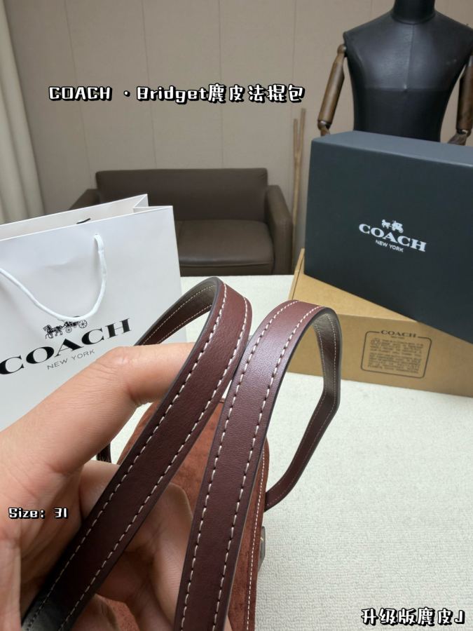 COACH bag, kommer med flyveske og tilbehør oppgradert semsket skinn — photo 6