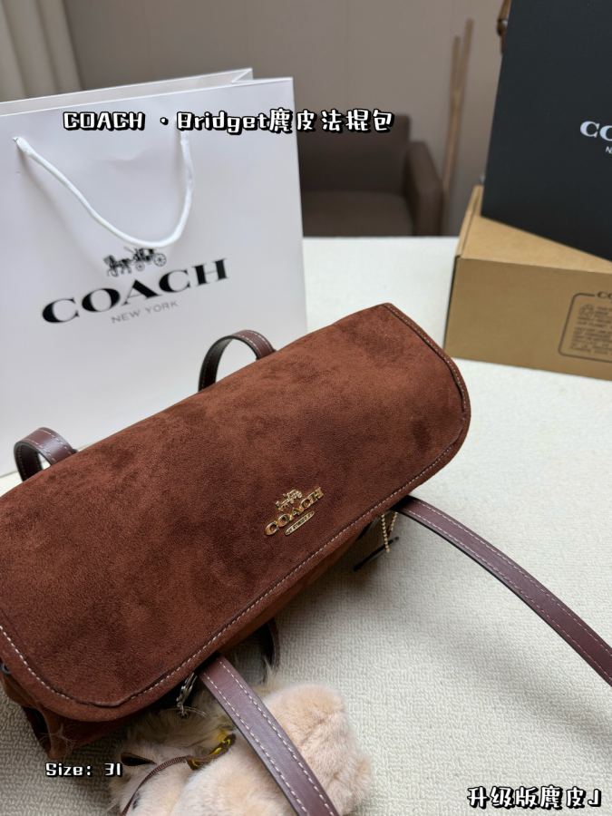 COACH bag, kommer med flyveske og tilbehør oppgradert semsket skinn — photo 4