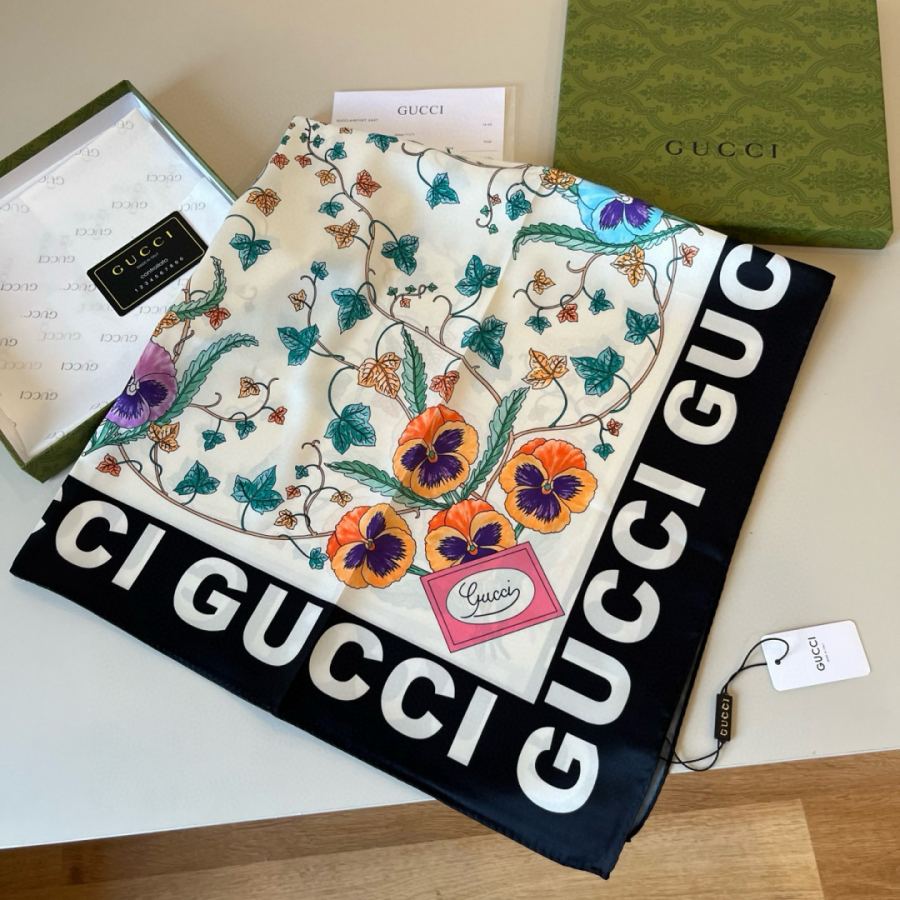 gucci scarf New Gucci G get … 90*90cm — Premium Replica — photo 3