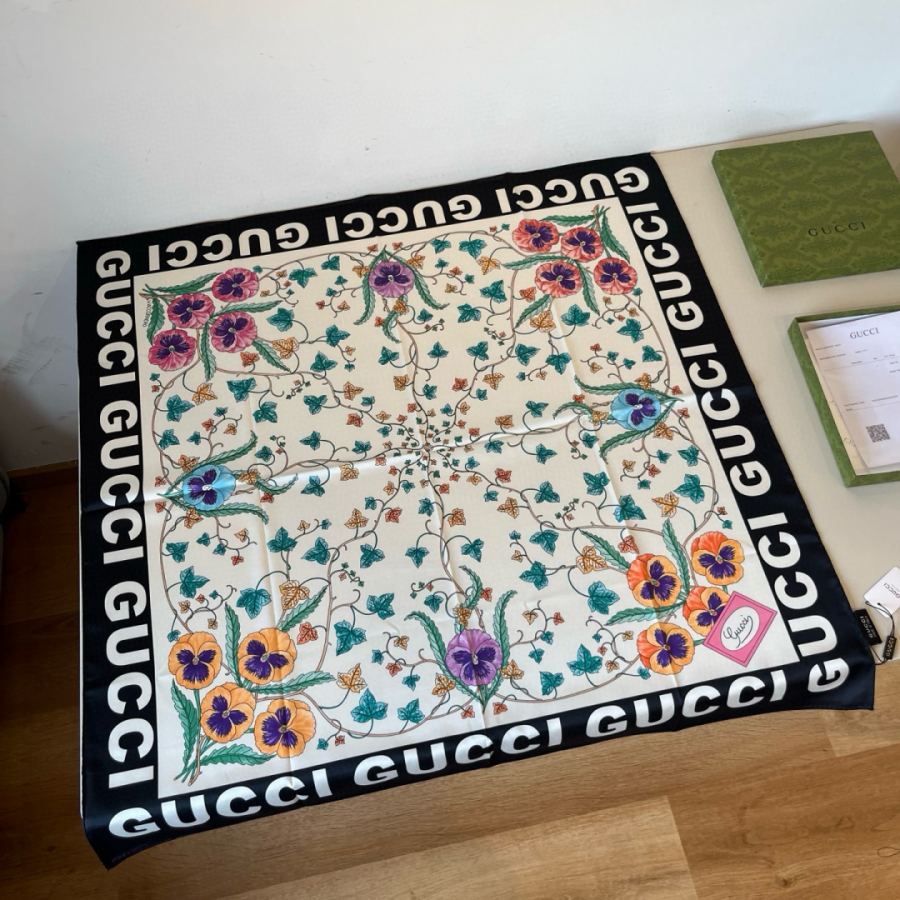 gucci scarf New Gucci G get … 90*90cm — Premium Replica — photo 2