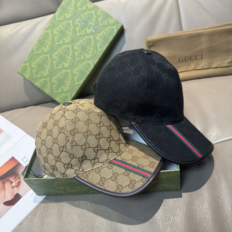 gucci hat Comes with a packaging bag, a Gucci classic original baseball cap, small vertical webbing, 1:1 mold customization, original canvas fabric + first layer of cowhide, genuine leather edging, handsome and fashionable, popular for purchasing, versatile style for men and women, great quality! The basic head circumference is 56cm, and the patch is adjustable — photo 9
