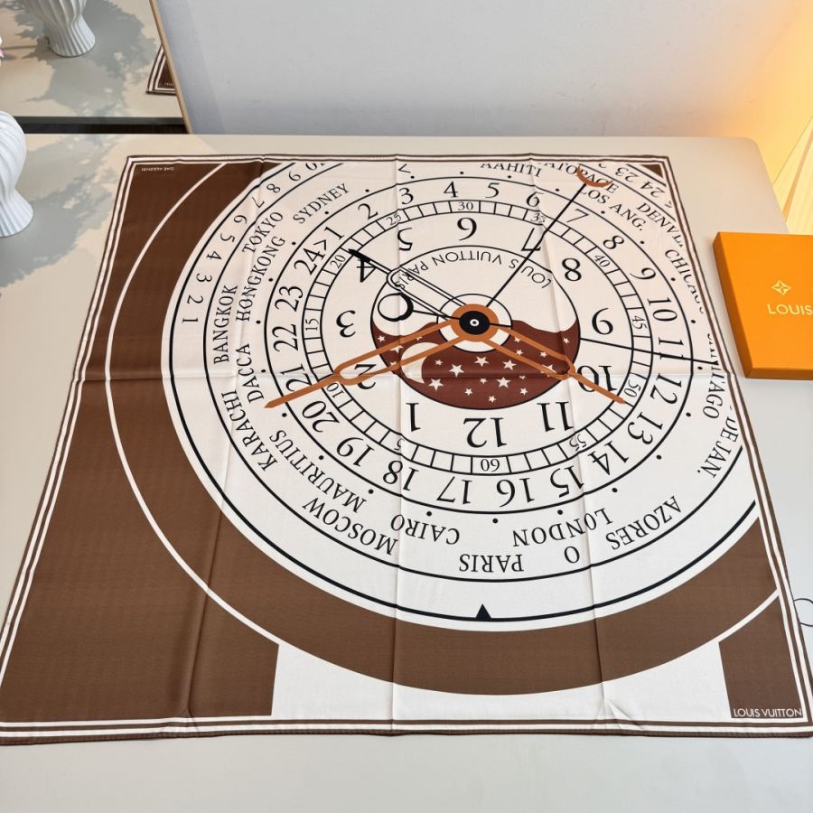 LV scarf LV New Le Temps d’Un Voyage Gae Aulenti 1980 — Premium Replica