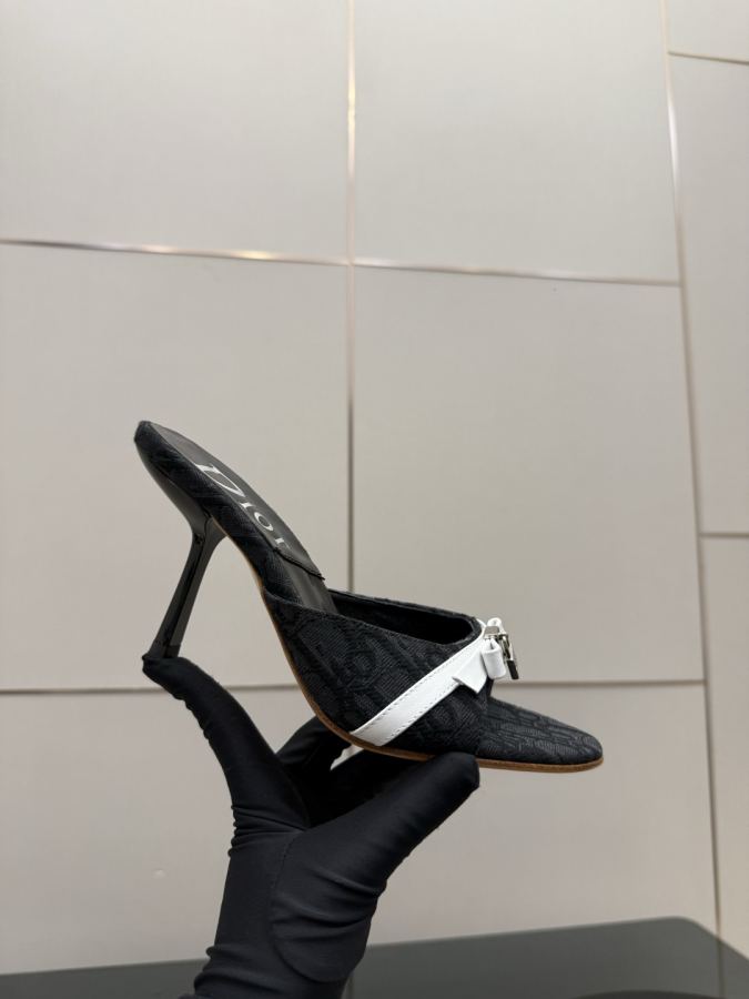 Dior women's shoes 2026/SS new Spring and summer new products in mid-century style. Half drag high — AAA Quality Replica — photo 8